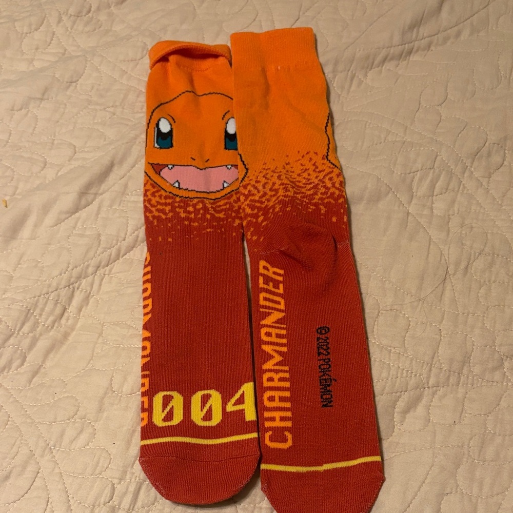 Pokemon Charmander Orange and Red Casual Socks